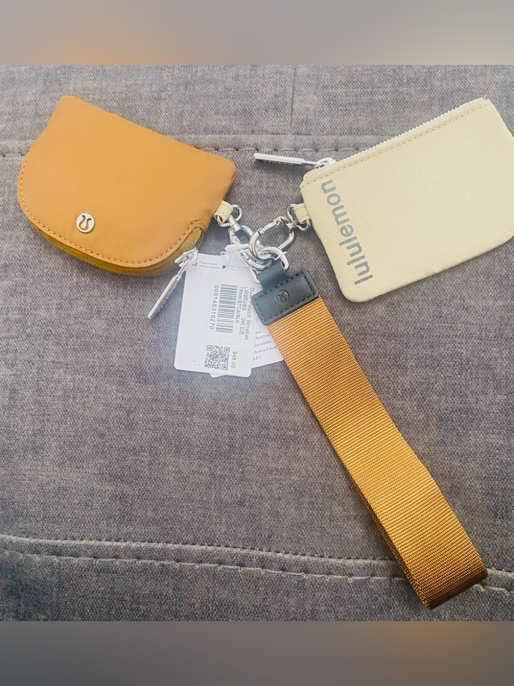 Lululemon Dual Pouch Wristlet Trench/Carmel NWT✅